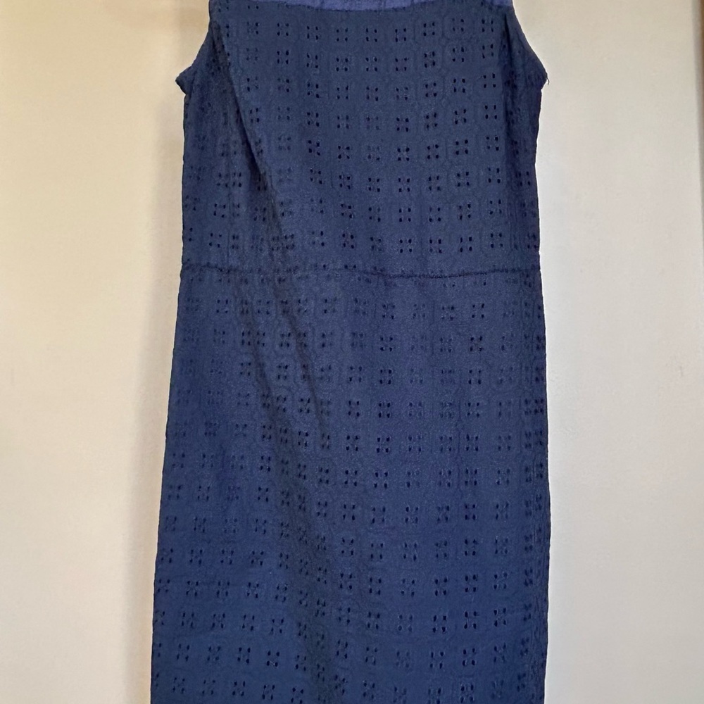 Banana Republic Navy Blue Eyelet Dress